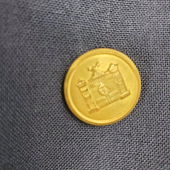 Brooks Brothers 346 Navy Blue Gold Button Double Breasted Prep Wool Blazer 42 L - Picture 6 of 16